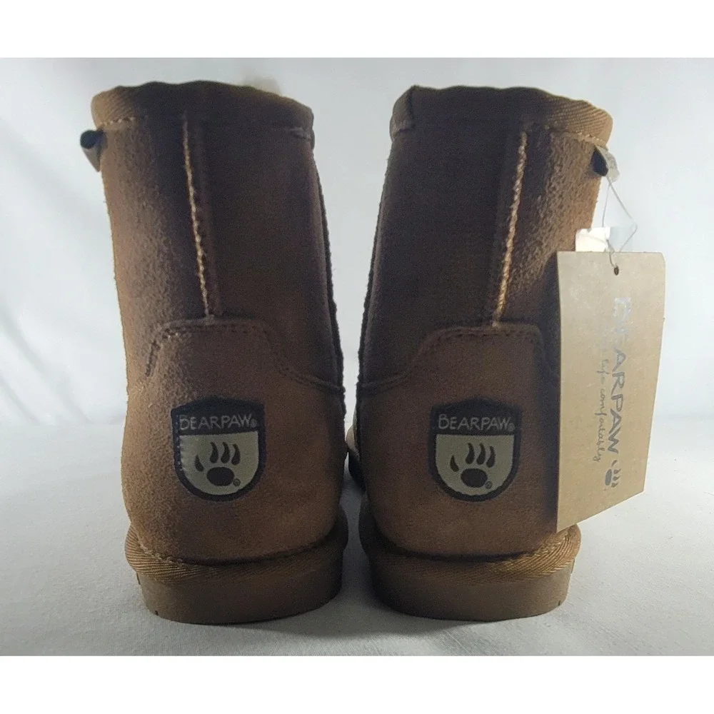 Bearpaw Shorty Women's Winter Boots In Demi Hickory Size 11 Medium Shearling